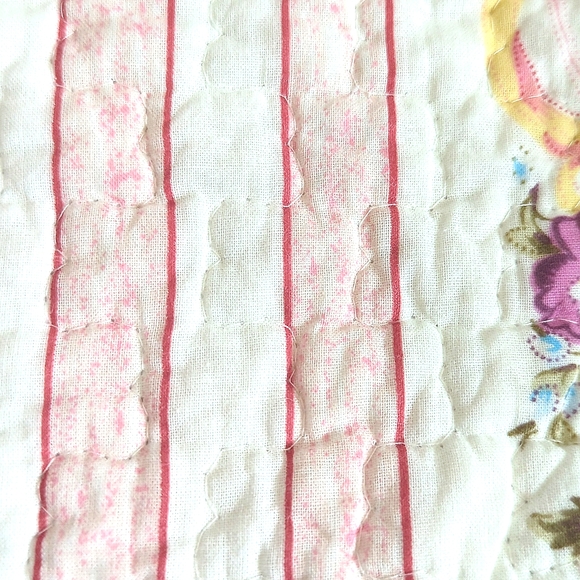 COTTON THROW/Coverlet FLORAL ROSES - Picture 7 of 8